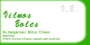 vilmos bolcs business card